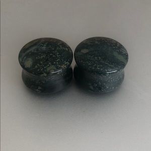 5/8 Green Jasper Stone Plugs